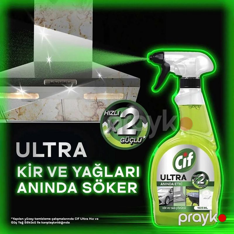 Cif Ultra Anında Etki Kir ve Yağ Çözücü 1025 ml Avtomobil Ev Təmizliyi Üçün Yağ Çözücü Cif Ultra Sprey Təmizlik Sıvı Sprey Limon — Mallar, Bakı (5)
