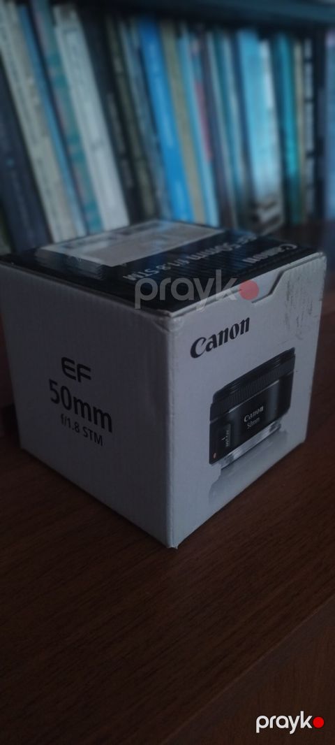 Canon EF 50mm f/1.8 STM obyektiv. Yenidir, istifadə edilməyib — Bakı