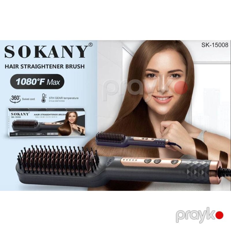 Sokany SK-15008 Saç Düzləşdirici Fırça Fen — Fən, Bakı (3)