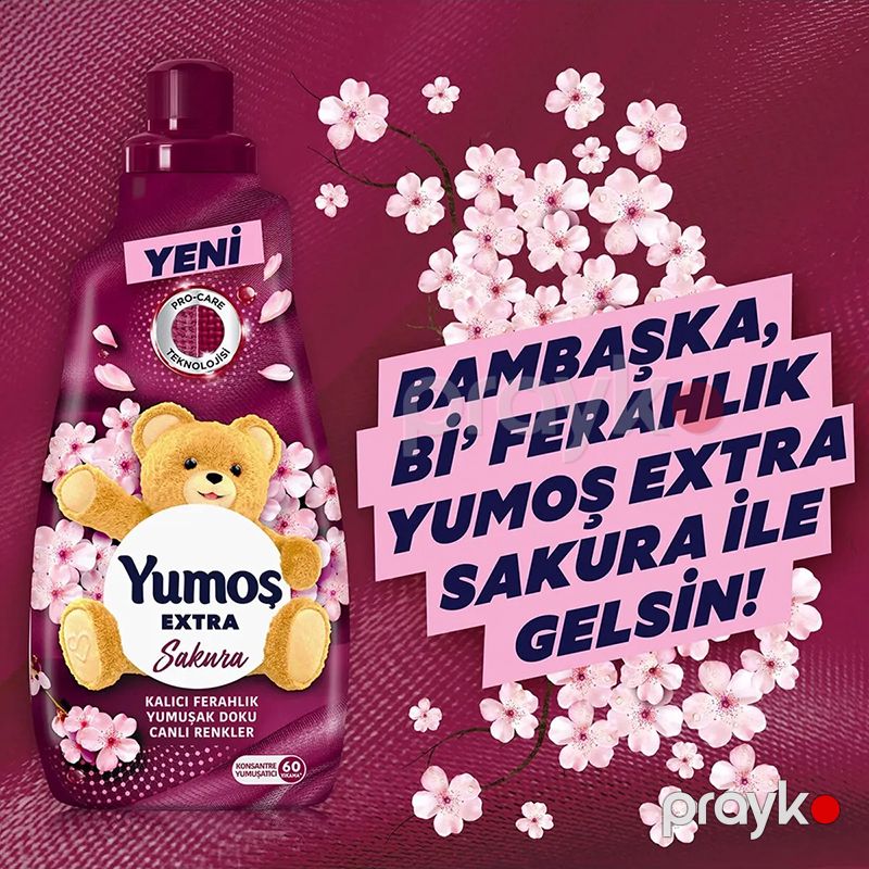 Yumoş Extra Sakura Yumuşatıcı 60 Yıkama 1.44 lt Yumoş Extra Çamaşır Yumuşatıcı Sakura 1440 ml — Mallar, Bakı (4)