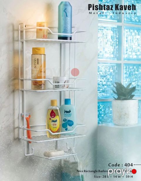 Hamam üçün rəf vm409, metal, ağ, 3 mərtəbəli, 28x14x59 sm — Bakı