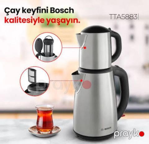 Bosch TTA5883 elektrik çaydan-samovar - 2 parçalı dizayn: aşağıda su — Digah