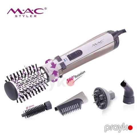 MAC MC-6650 Professional 5 Fərqli Başlıqlı Elektrikli Daraqlı Fen Saç Düzləşdirici Fen Hava Feni — Bakı