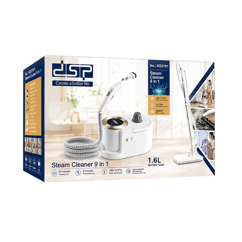 DSP KD2101 9-in-1 Buxar Təmizləyicisi – 2000W Güc, 1.6L Tutum Buxar Təmizləyici — Mallar, Bakı (4)