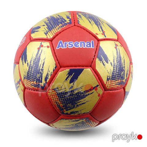 Yeni Rəngli Arsenal Futbol Topu Yeni Başlayanlar Üçün Dözümlü 5 Nömrəli Kamanda Futbol Topu Qırmızı Sarı — Bakı