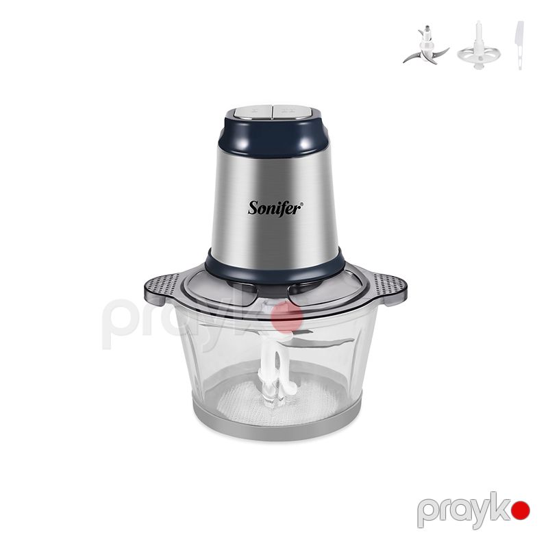 Sonifer SF-8078 Doğrayıcı 300W 2 Sürətli Mühərrik 1.8L Qab Çoxfunksiyalı Ət Tərəvəzli Yemək Doğrayıcı Elektrikli — Ev texnikası, Bakı (2)