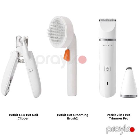 Qulluq dəsti Petkit: dırnaqtutan PK403, firça Grooming Brush 2, tük kəsən trimmer 2 in 1 Pet Trimmer Pro, itlər və pişiklər üçün, ağ — Bakı