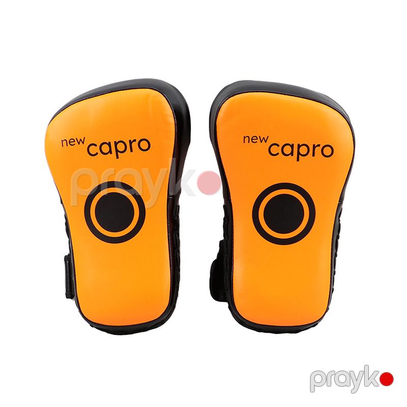 New Capro Uzun Oval Arxa Tutacaqlı Təlim Lapa Boks Üçün 2 ədəd Qoruyucu Capro Lapa Narıncı — İdman, hobi, istirahət, Bakı (2)