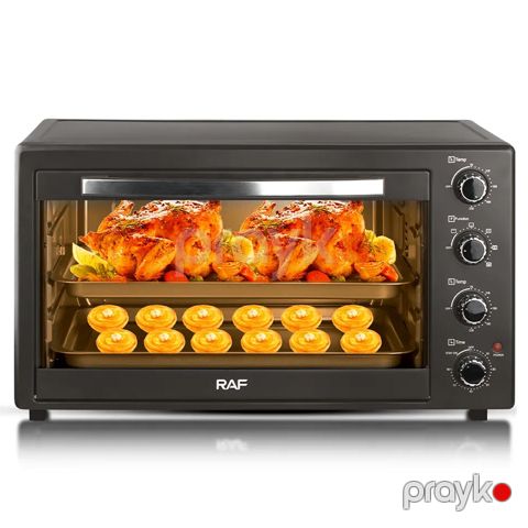 Elektrik Mətbəx Sobası Pizza, Tort, Çörək Üçün Çox Funksiyalı Peşəkar Soba Konveksiya Diskli 1600 Vt Gücündə Elektrikli Fırın — Bakı
