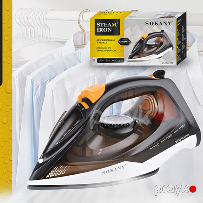 Sokany SK-2125 - Ütü, 2200W Gücündə, 250 ml Su Çənli, Keramika Altlıqlı Ütü — Ev texnikası, Bakı (5)