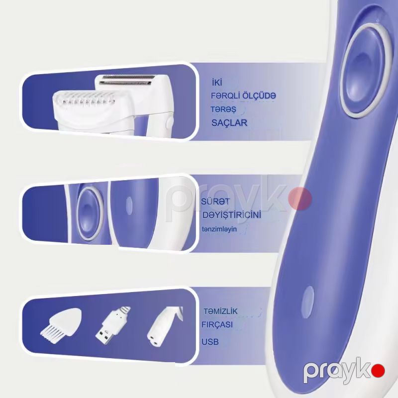 Sonifer SF-9566 2 Başlıqlı Elektrikli Bədən Epilyatoru — Usturalar, trimmerler və epilyatorlar, Bakı (5)