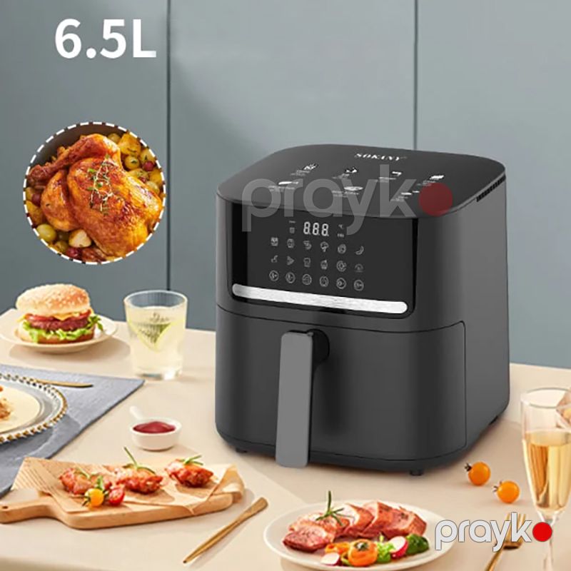 Qril Hava Fritözü 6,5L Sokany SK-10040 Elektrikli Rəqəmsal Sürətli Hava Fritöz Paslanmayan Polad Ağıllı Hava Fritöz — Digər mətbəx texnikası, Bakı (5)