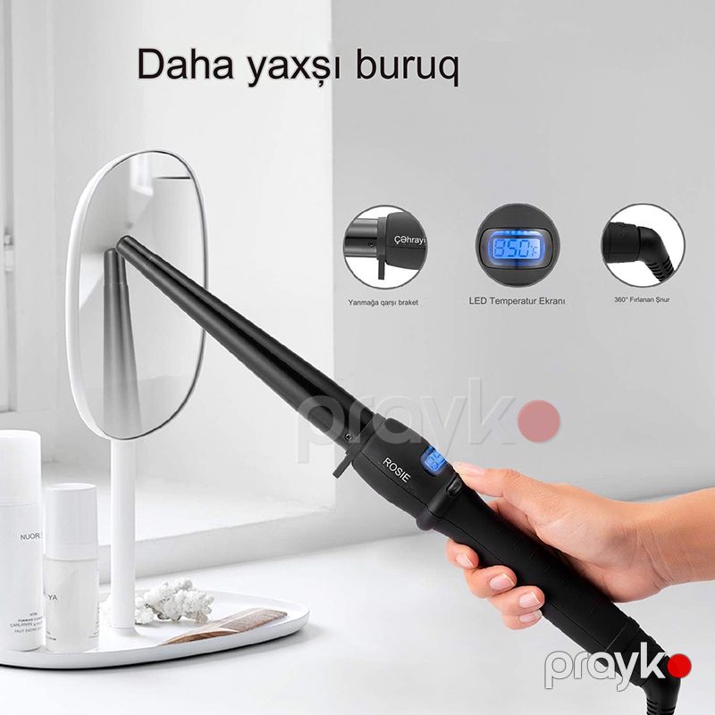 Rozıa HR775 Elektrikli Saç Buruq Feni Maşa Afro Buruq Fen — Fən, Bakı (5)