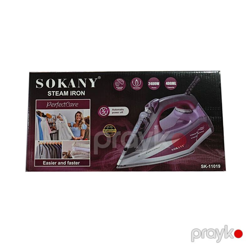 Sokany SK-11019 Buxar Funksiyalı Elektrik Ütü 2400 Vt, 400 ml Keramik Buxarlı ütü — Ev texnikası, Bakı (6)