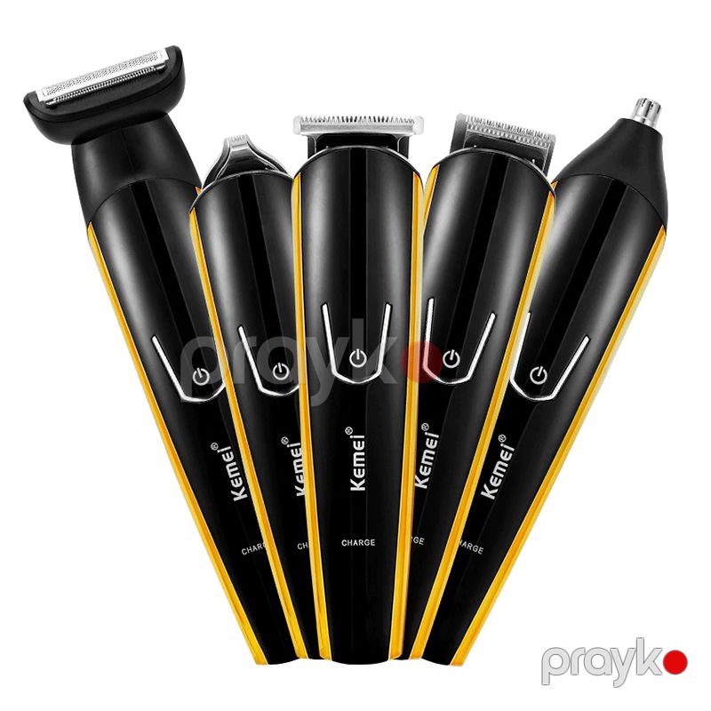 Kemei 5-i 1də Professional Suya Davamlı Saç Təraş Maşını 40D Trimmer Saç Saqqal Boyun və Bədən Makası — Usturalar, trimmerler və epilyatorlar, Bakı (8)