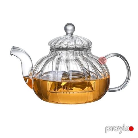 Şüşə Çaynik Çıxarıla Bilən Filtrli Dəm Çayniki 600 ML — Bakı