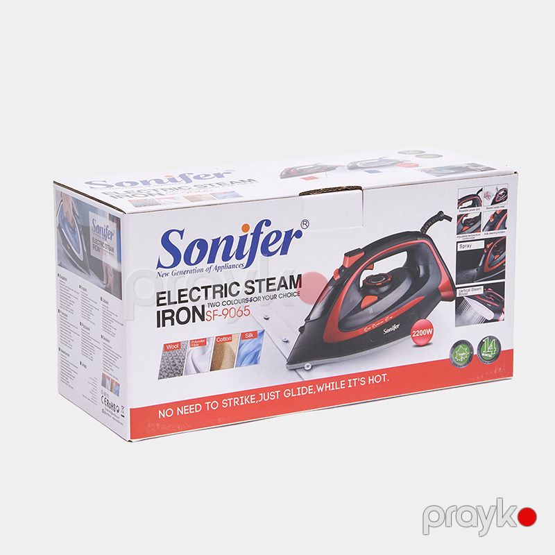Sonifer SF-9065 Elektrikli 2200W Yapışmayan Altlıq Ağır Buxarlı Ütü Güclü Buxar Özəlliyi İlə Peşəkar Masaüstü Buxar Ütüsü 2200 Vt — Ev texnikası, Bakı (7)