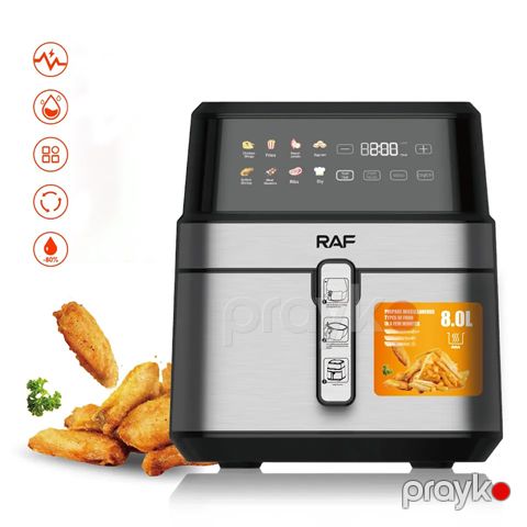 Böyük Tutuma Məxsus RAF Elektrikli Qızartma Maşını Kvadrat Formalı Fritöz 1800W Gücündə LCD Displey 8L — Bakı