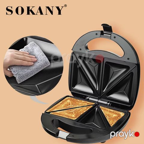 Sokany SK-102 Çoxfunksiyalı Elektrikli Toster Sandviç Biftek İzgaralar Hazırlayıcı Toster 750 W — Bakı