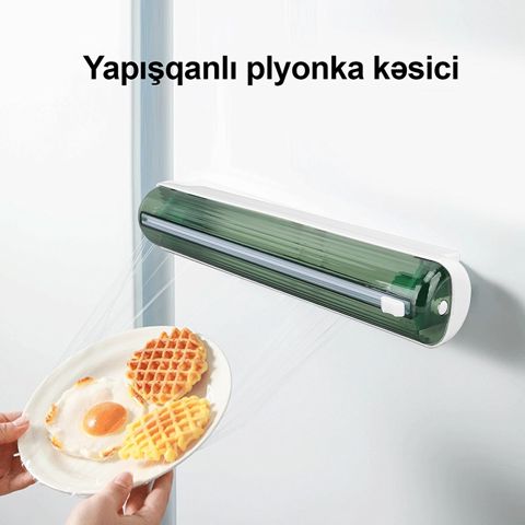 Soyuducu üçün Divara Montaj Edilən Maqnit Yapışqanlı streç Kəsici yapışqanlı plyonka kəsici Plastik streç kesen — Tableware and kitchen accessories
