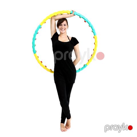 Gimnastika Masaj Halqası 6 hissəli kilo itkisi üçün Hula Hoop (Obruc) 100sm — Bakı