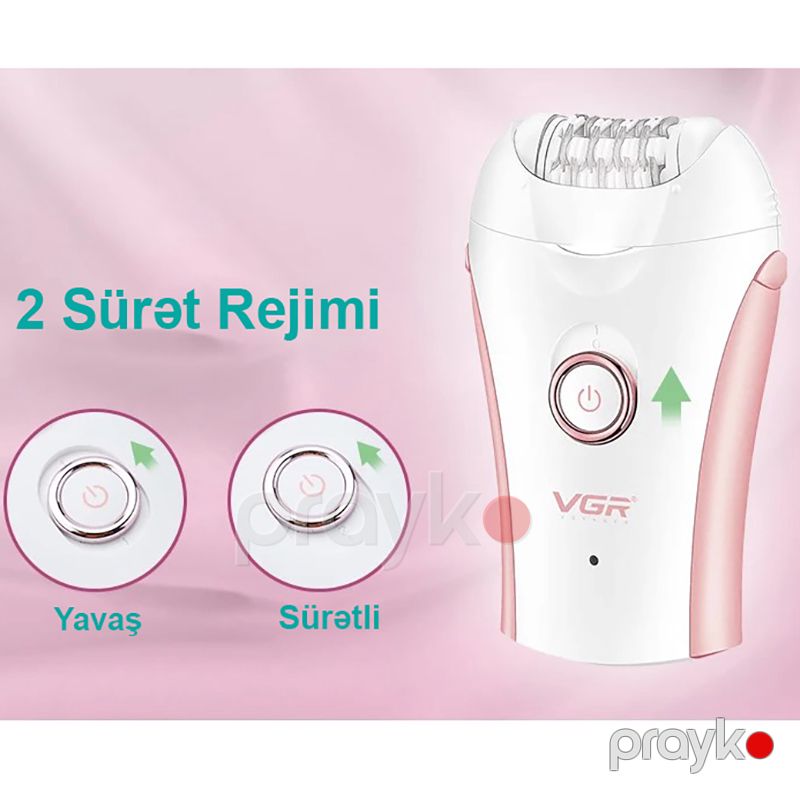 VGR V-705 Epilyator Bədən Təraş Aparatı Qadınlar üçün Akkumulyatorlu Professional Elektrikli Lady Epilator — Usturalar, trimmerler və epilyatorlar, Bakı (7)