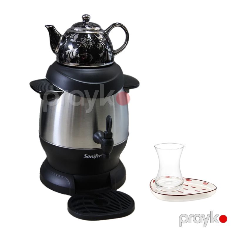 Sonifer SF-2039 Böyük Tutumlu Elektrikli Isti Su Qızdırıcı Paslanmayan Polad Samovar Dəsti — Samovarlar, Bakı (4)