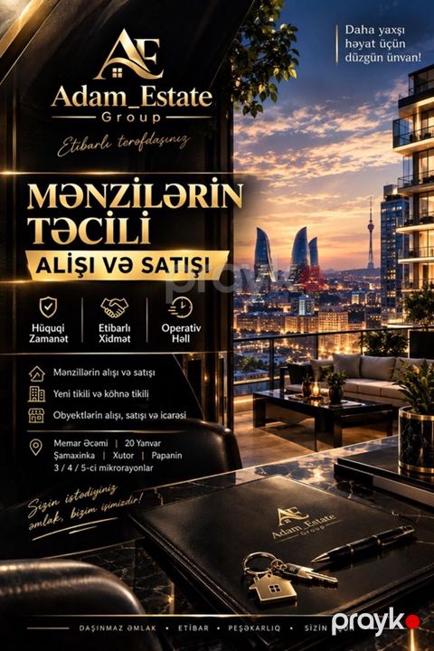 Adam_Estate Group – Mənzillərin alışı və satışı Xidmətlər — Bakı