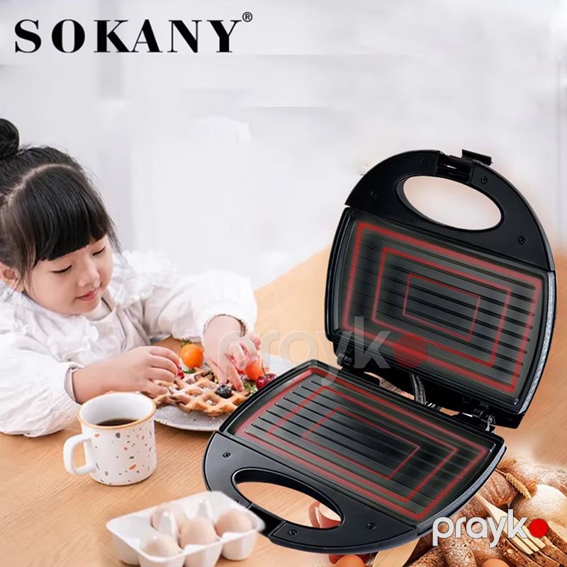 Sokany SK-102 Çoxfunksiyalı Elektrikli Toster Sandviç Biftek İzgaralar Hazırlayıcı Toster 750 W — Toster və vaflyasıcı, Bakı (5)