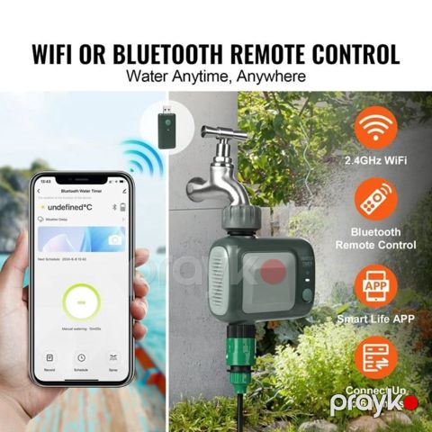 Suvarma sistemləri Bağ üçün ağıllı WiFi çiləyici taymeri, APP uzaqdan idarəetmə, havaya əsaslanan suvarma sistemi, avtomatik su qənaətli çöl kran taymeri, asan quraşdırma - prm1_58 — Bakı