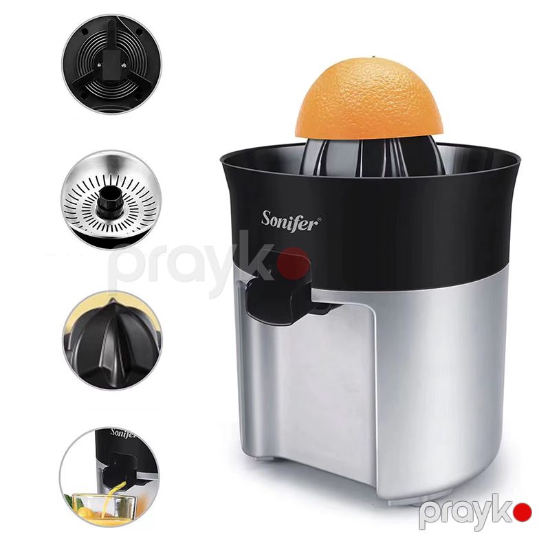 Sonifer SF-5517 Elektrik Portağal və Sitrus Şirəsi Sıxan 30W, Qara Şirəçəkən Sonifer SF-5517 — Digər mətbəx texnikası, Bakı (4)