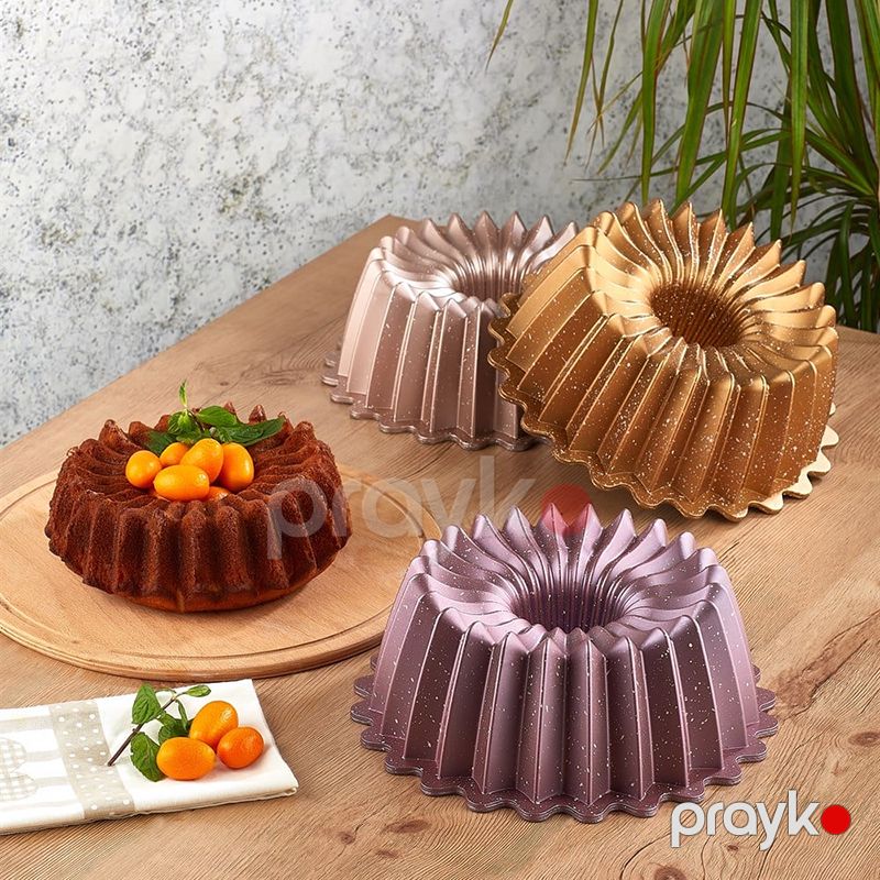 OMS kek qabı Papatya Tortu Tavası, Qara-Mis, 26 sm Fun Cooking Star Alüminium Tökmə Qranit Örtüklü Tort qabı — Qablar və mətbəx əşyaları, Bakı (4)