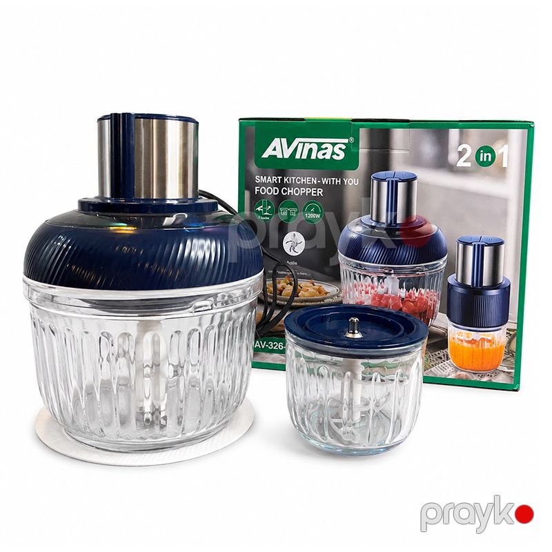 Avinas AV-326-2 2-i 1 də Doğrayıcı 1200W Güc 2.5 Litr Tutumlu Qab 2 Sürətli Doğrayıcı — Blenderlər, xırdalayanlar və mikserlər, Bakı (2)
