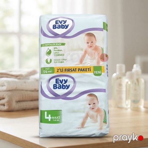Uşaq bezi Evy Baby ATPH5872, ölçü 4, 54 əd, 7-14 kq — Bakı