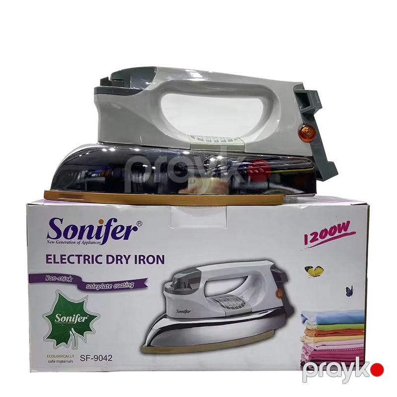 Sonifer SF-9042 Elektrikli Buxarlı Ütü 220v 1200W Gücündə Termostat Nəzarətli Ağır Keramik Buxar Ütüsü — Ev texnikası, Bakı (6)