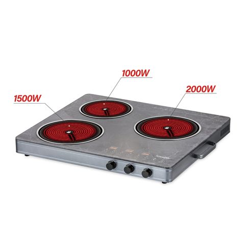 Sonifer SF-3067 - Üç Ocaqlı İnfraqırmızı Soba Üç Plitə Parlaq Soba 3500W Güc — Bakı