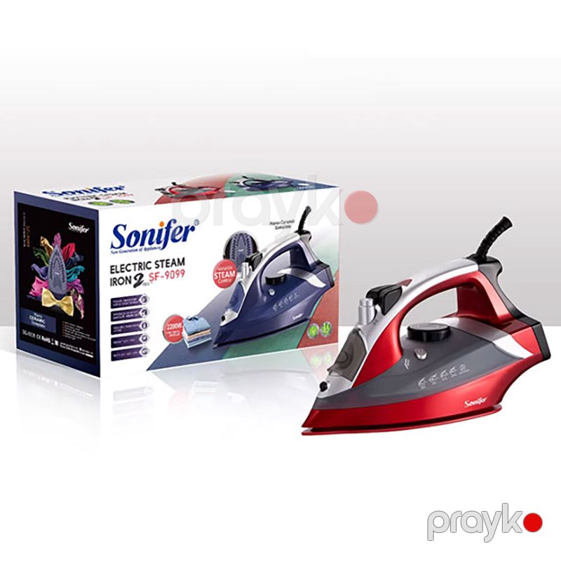 Ev İstifadəsi Üçün Yüksək Keyfiyyetli Sonifer SF-9099 Nano Altlıqlı Elektrikli Geyim Buxar Ütüsü 2200w — Ev texnikası, Bakı (5)