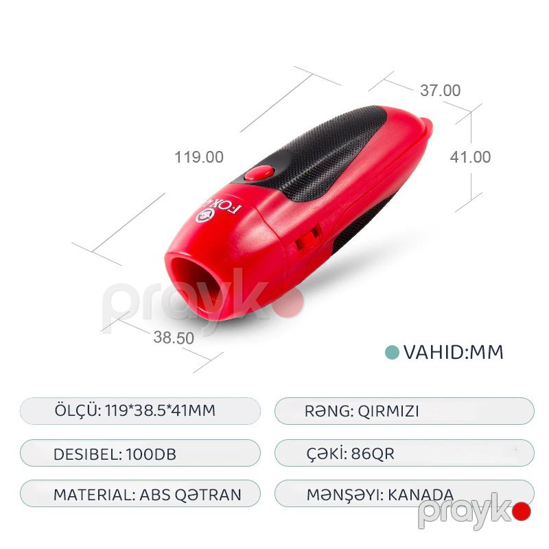 Kanada Original Fox 40 Elektron Fit 100 desibel Fox40 Batareya basketbol futbol oyunu Hakimi — İdman, hobi, istirahət, Bakı (6)