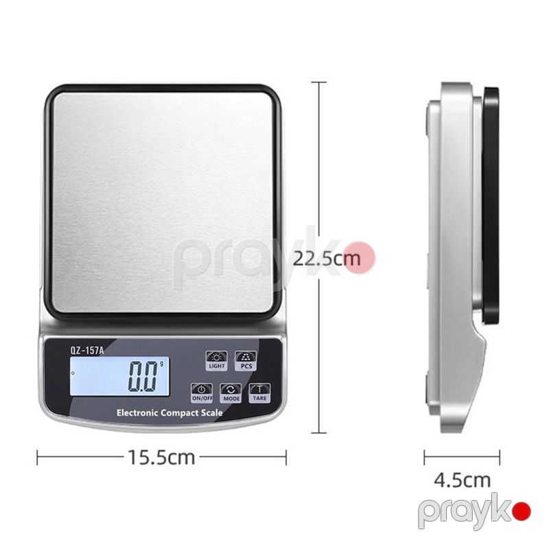 QZ-157A Suya Davamlı 5 Kq Rəqəmsal Mətbəx Tərəzisi Elektron 0.5 qram LED Ekran Mətbəx Tərəzisi — Tərəzi, Bakı (5)