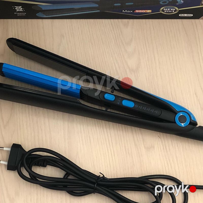 BA-402 Professional 3-ü 1 Arada Saç Düzləşdirici Saç Formalaşdırıcı Fen Seramik Qofre Saç Düzləşdirici — Fən, Bakı (4)