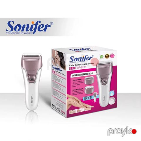 Sonifer SF-9521 Çoxfunksiyalı Elektrikli Epilator 2 Başlıqlı Qadın Epilatoru — Bakı