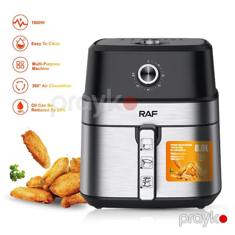 RAF Elektrikli Qızardıcı 1800W Gücə Məxsus Mətbəx Üçün Böyük Tutumlu Elektrikli Qızardıcı Maşın 8L — Digər mətbəx texnikası, Bakı (7)