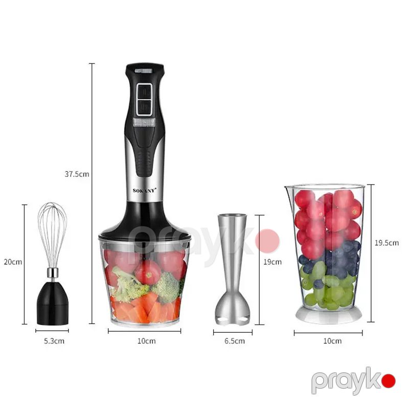 Sokany SK-758-4 Çoxfunksiyalı Blender Əl Blenderi Elektrikli Blender 1000W — Blenderlər, xırdalayanlar və mikserlər, Bakı (3)