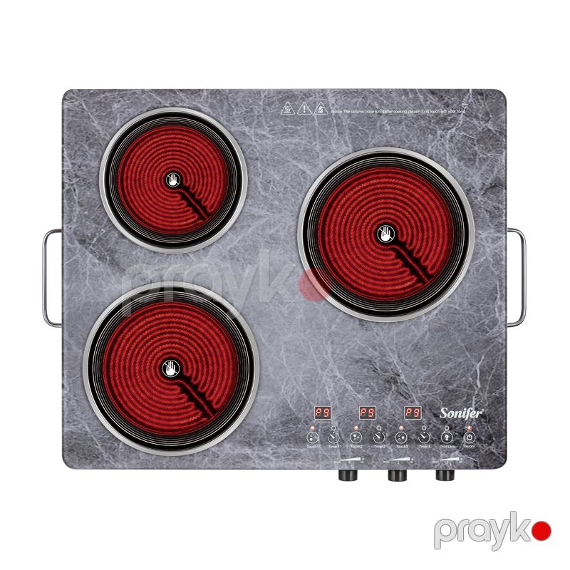 Sonifer SF-3067 - Üç Ocaqlı İnfraqırmızı Soba Üç Plitə Parlaq Soba 3500W Güc — Plitələr, Bakı (2)