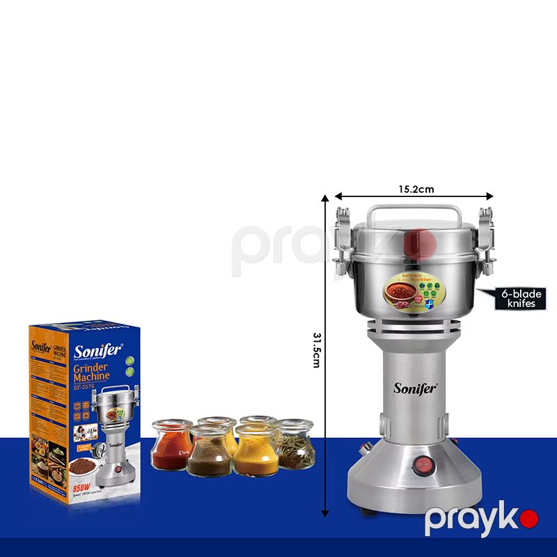 Sonifer SF-3576 Paslanmayan Polad Üyüdücü Qəhvə Ədviyyat Üyüdücü 950W — Digər mətbəx texnikası, Bakı (3)