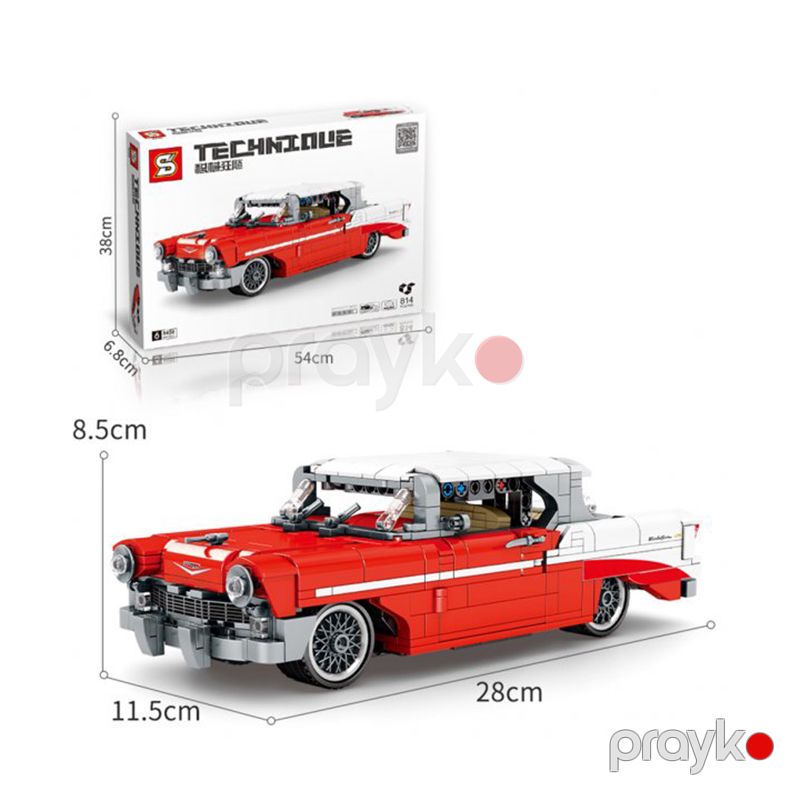 Technique Mexanik Mad Truck Lego Avtomobil Chevy Nostalgic Lego Avtomobil SY8450 Tikinti Blokları Lego Oyuncaqlar 814 blok — Oyuncaqlar, Bakı (4)