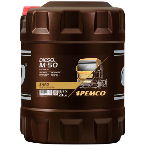 Mühərrik yağı Pemco Diesel M-50 Shpd SAE 20W-50 20 lt — Mühərrik yağları