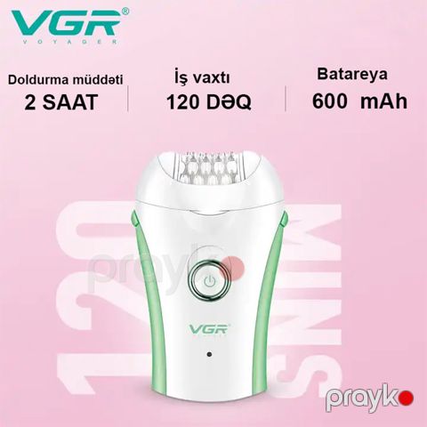 VGR V-705 Epilyator Bədən Təraş Aparatı Qadınlar üçün Akkumulyatorlu Professional Elektrikli Lady Epilator — Bakı