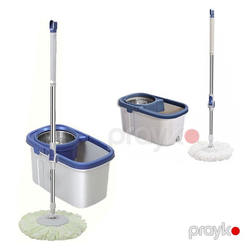 Yüksək Keyfiyyətli Döşəmə Təmizləyici Mop Paslanmayan Polad Fırlanan Mikrofiber Mop Vedrə Dəsti — Mallar, Bakı (3)