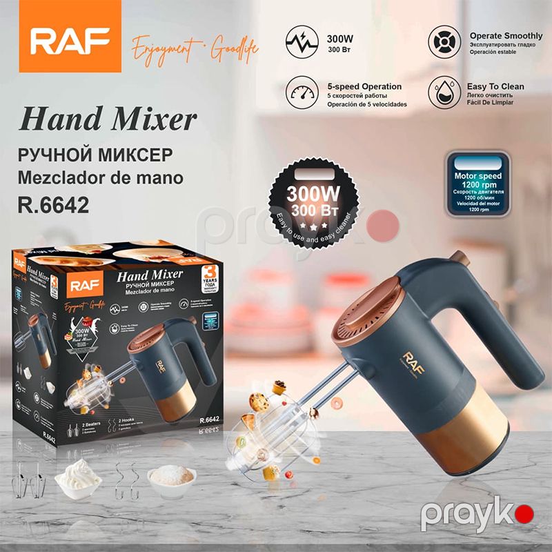 R.6642 Ev Mətbəx Çörək Xəmiri Unu Elektrikli Yumurta Çalıcı Əl Mikseri RAF R.6642 — Blenderlər, xırdalayanlar və mikserlər, Bakı (4)
